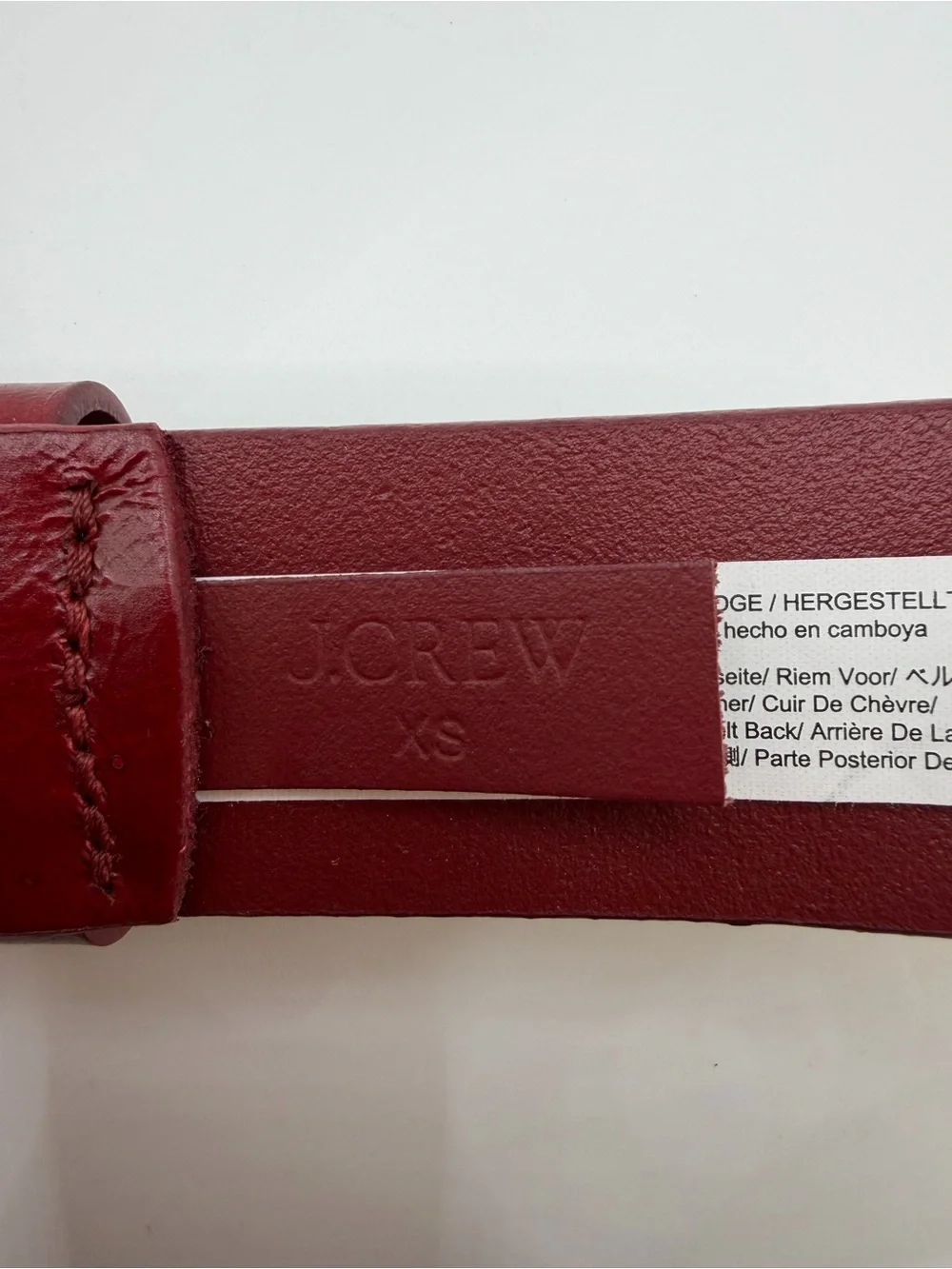 J. Crew Women's Grommet Belt in Italian Leather Red Size XS/Extra Small